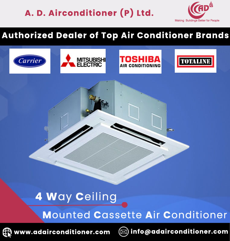 4 Way Ceiling Mounted Cassette Air Conditioner In Delhi