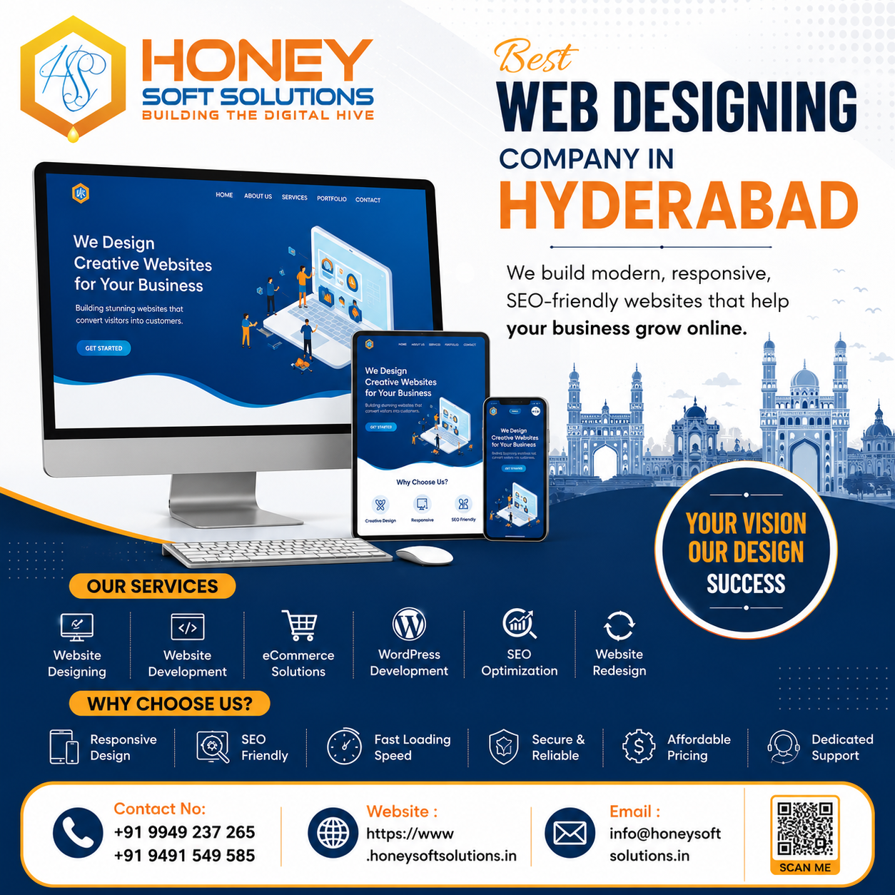 Best Web Designing Company In Hyderabad – Honey Soft Solutions