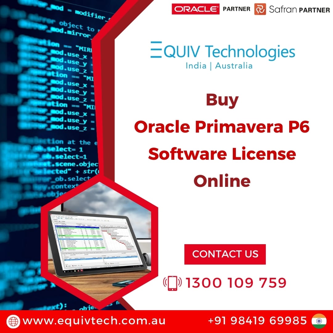 Buy Oracle Primavera P6 Software License Online