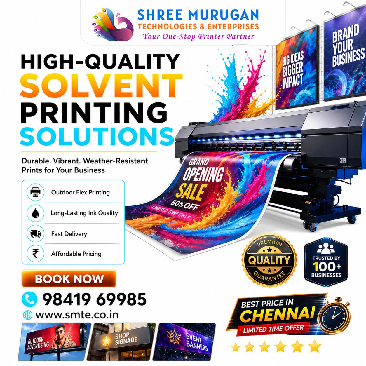 Professional Solvent Printing For Flex Boards And Signage