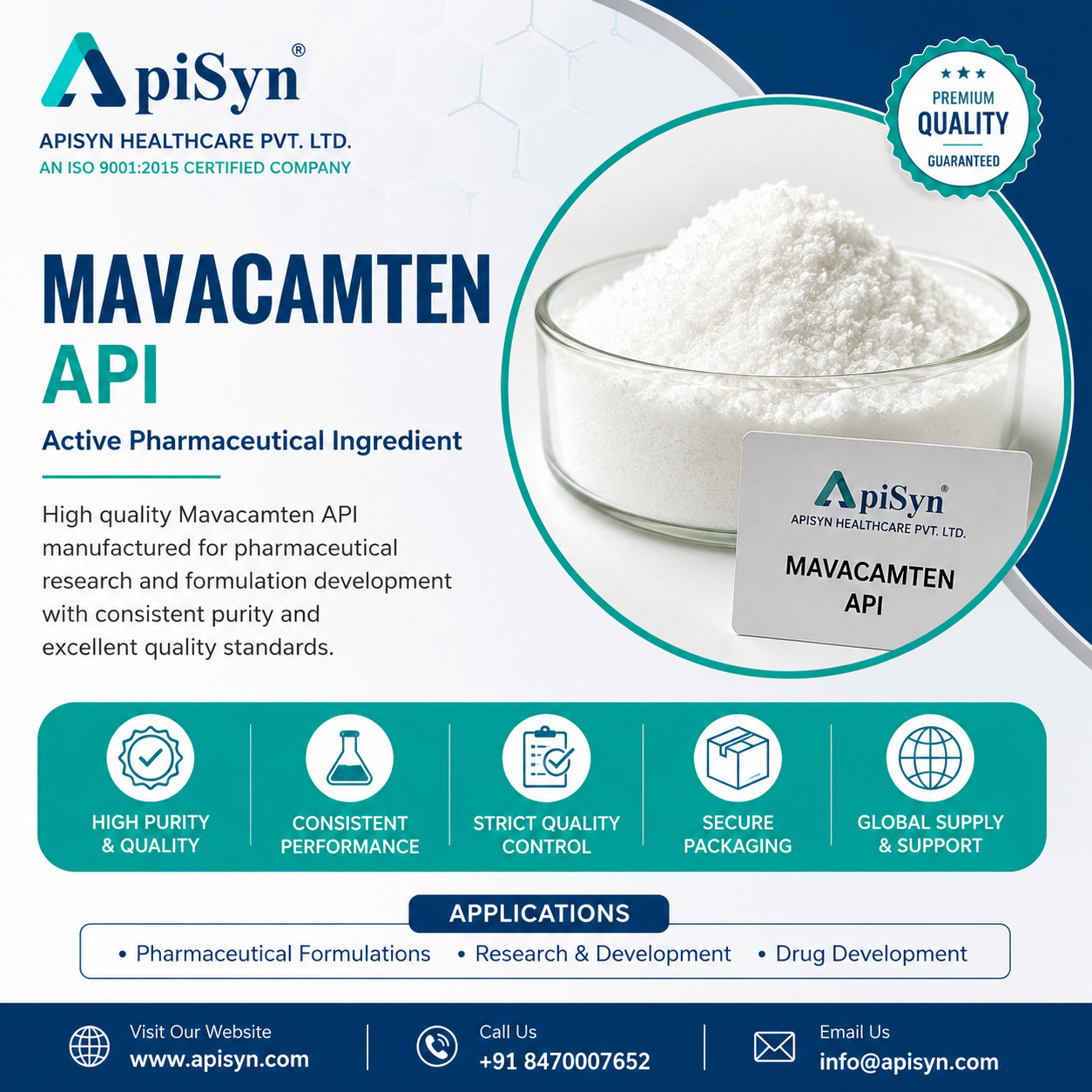 Mavacamten Api Manufacturer & Supplier In India | Apisyn