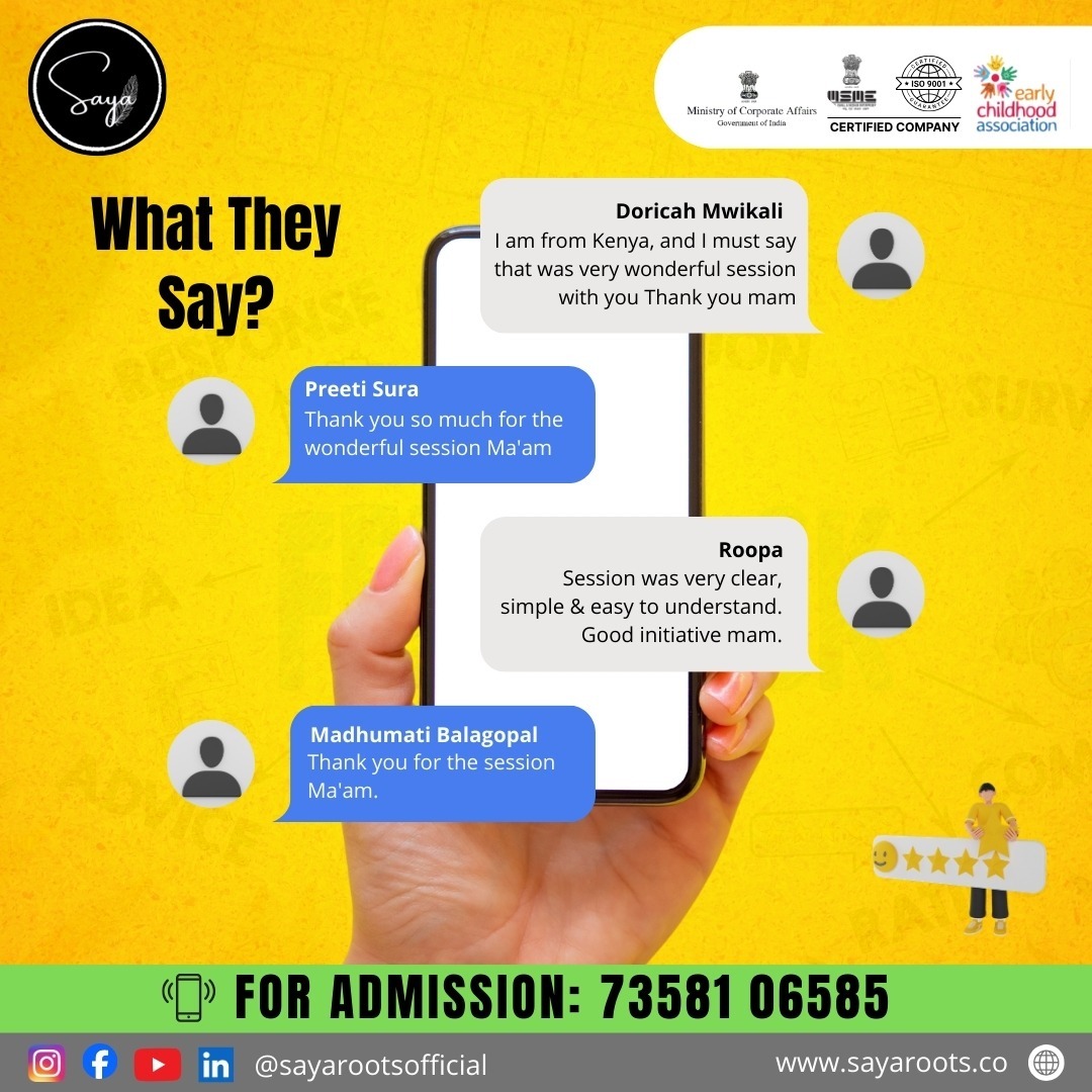 Online Parenting Training Program & Early Childhood Guidance - Saya Roots