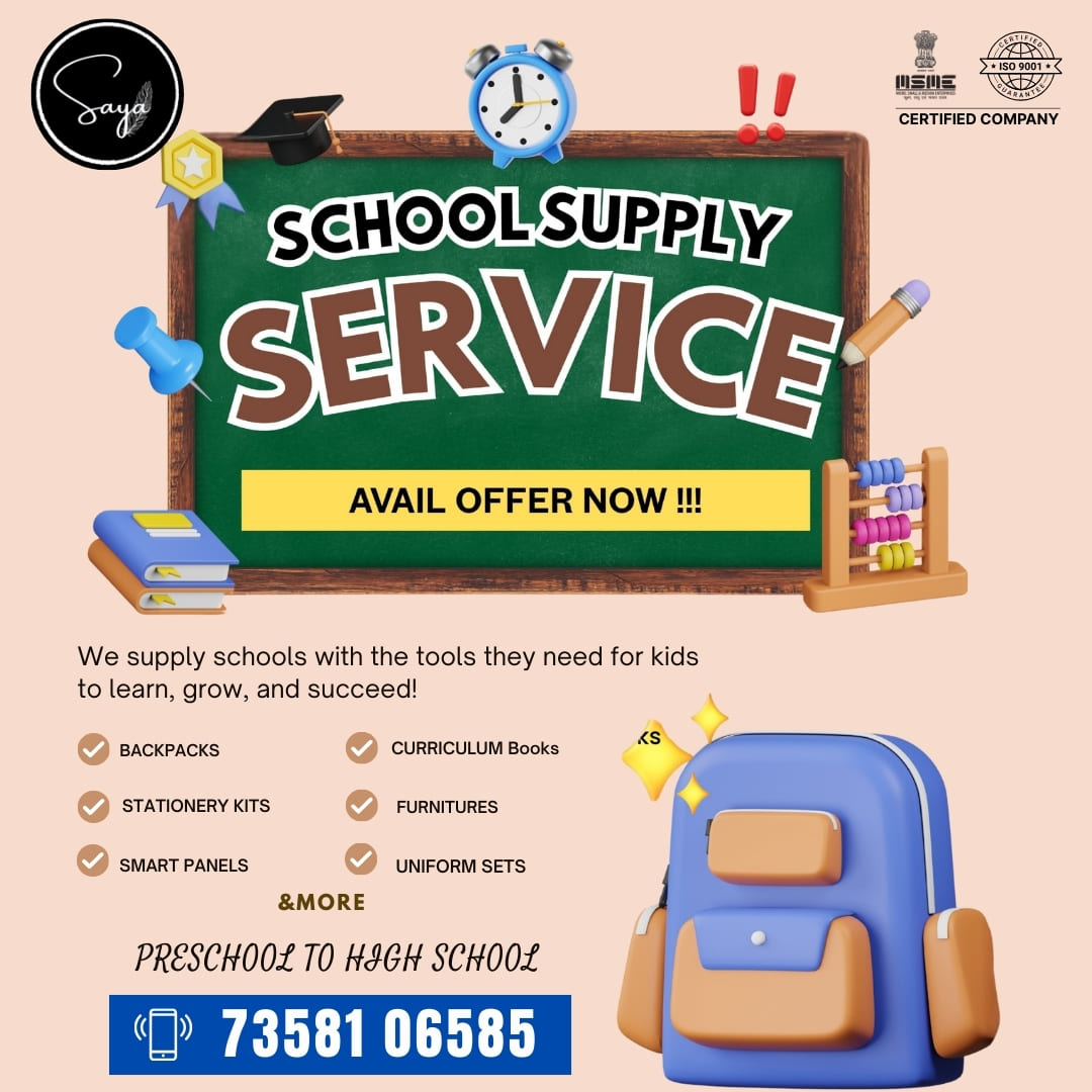 School Stationery, Uniforms & Furniture Supplier In Chennai