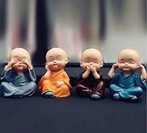 Ranga Billa Handmade Buddha Monks Set Of 4 Pcs